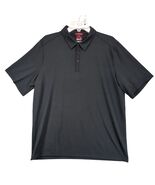 Gerry Black Polo Shirt Men&#39;s XL Brushed Knit Comfort Stretch UPF 40 Shor... - $27.92 CAD