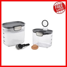 Clear Plastic Airtight Food Storage Canister Set - 1.4-Quart Baking Esse... - $1,376.48 MXN
