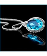 Enchanted Metaphysical Blue Topaz Healing Power Stone Oval Pendant Gift - £72.80 GBP