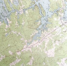 Map West Lubec Maine USGS 1949 Topographic Vintage Survey 1:24000 27x22&quot; TOPO11 - £47.95 GBP