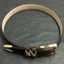 Brighton Women S/28 Brown Textured Belt Made In Usa (W25&quot; - W29&quot;) 4B108 Genuine - $20.53