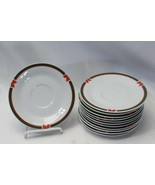 Ribbons and Tree Christmas Saucers 6&quot;  Lot of 12  Xmas - $286.25 MXN