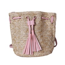 Summer New Women Tassel Portable Slung Shoulder Bag Retro Drawstring Bucket Bag  - £12.60 GBP