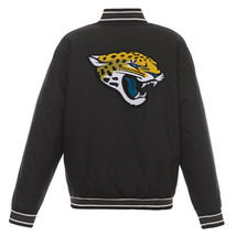 NFL Jacksonville Jaguars  Poly Twill Jacket Black Embroidered Patch Logos JHD - £109.34 GBP