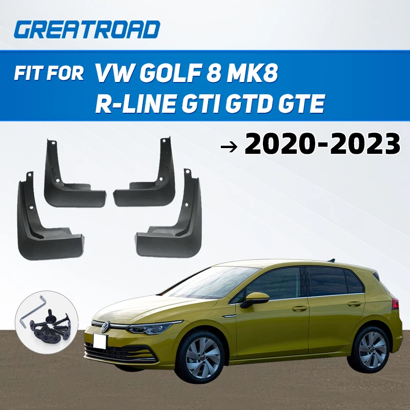 Car Mud Flaps for VW Golf 8 MK8 R-Line GTI GTD GTE 2020 2021 2022 Splash Guard - £21.26 GBP