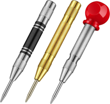 3 Pack Center Punch Spring Loaded Automatic Punch 5 Inches Crushing Hand Tool Ce - £20.53 GBP