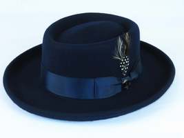 Men Bruno Capelo Hat Australian Wool Crushable Wide Brim GAMBLER GAM102 Navy image 3