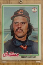 Vintage 1978 Topps Baseball Card Cleveland Indians #122 DENNIS ECKERSLEY Pitcher - £6.28 GBP