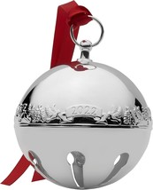 Wallace 2022 Silver-Plated Sleigh Bell Ornament, 52Nd Edition, For Christmas - $46.99