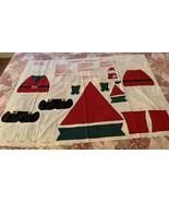 Cotton Fabric  Panel Christmas Elf Stuffed Toy Holiday Decor 23 Inch Bra... - £9.79 GBP