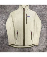 Patagonia Women&#39;s Small Sherpa Fleece Jacket Oatmeal Tan Full Zip Hoodie - $1,034.92 MXN