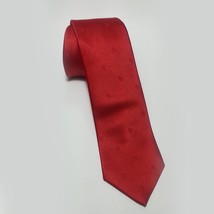 Austin Manor Men Dress Tie Red Polyester Silk Blend 3&quot; wide 56&quot; long - £4.27 GBP