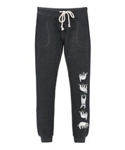 $34 Instant Message Heather Charcoal &amp; White Stacked Sloths Joggers 2XW ... - $6.83