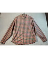J.CREW Shirt Mens Large Green Pink Check Long Sleeve Pocket Collared But... - £13.83 GBP