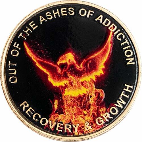 RecoveryChip Out of The Ashes of Addiction Color Phoenix Rising from Flames Sobr