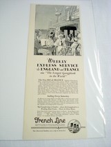 1927 French Line Cruise Ship Ad Ocean Liner - £7.06 GBP