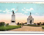 Minnesota E Pennsylvania Monumenti Gettysburg Pa Wb Cartolina N24 - £2.64 GBP