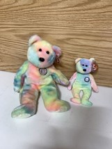 Lot of 2 TY Beanie Buddy- B.B.Bear 14” & Beanie Baby Birthday BB.Bear 8.5”  (T4) - £27.69 GBP