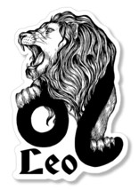 Leo Lion Zodiac Sign Logo Car Astrological Astrology Vinyl Sticker Decal 4&quot; - £3.21 GBP