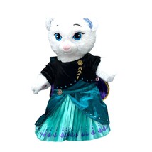 Disney Build A Bear Elsa Frozen II 16&quot; White Bear With Dress &amp; Cape - £17.44 GBP