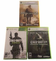 Xbox 360 Video Game Lot  of 3 Call of Duty Modern Warfare 2 &amp; 3 &amp; 4 - £13.22 GBP