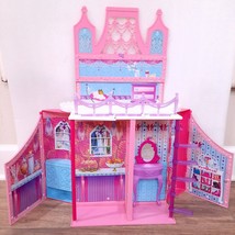 BARBIE MARIPOSA AND THE FAIRY PRINCESS PLAYSET HOUSE CASTLE pink butterf... - $23.00
