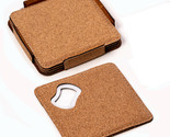 Bey-Berk Set of 4 Coasters with Bottle Opener made out of Cork - £21.53 GBP