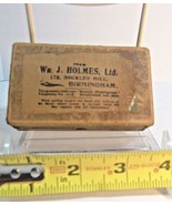 Vintage Wm. J. Holmes Jewelers Birmingham UK cardboard Mailing box Silve... - $33.61 CAD