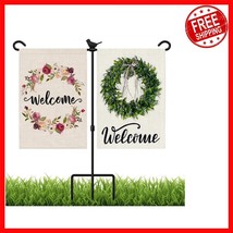 Bird Themed Double Garden Flag Holder – Weather-Resistant, 2 Flags Mount - $290.49 MXN