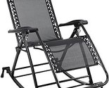 Outdoor Folding Rocking Chair, Recliner Rocker Chair For Adults,Steel Ro... - $277.99
