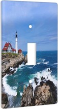 1-Gang Single Toggle Lighthouse light Switch Wall Plate Decor Cover - £7.18 GBP