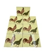 Gladding McBean Franciscan Hermosa Tile LOT 7 Horizontal Rooster Chicken... - $178.19