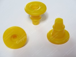 3-Pk Yellow Aftermarket Eagle Spout Plugs Fits Rigid &amp; Rubber Eagle Brand Spouts - £7.58 GBP