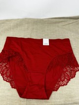 Auden Women&#39;s Sexy Red Hipster Lace Trim Panty Size X (14) - £7.82 GBP