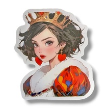 Snow White Fantasy Princess Vinyl Sticker (ZZ21): Regal Snow White, 2 in. - $2.90