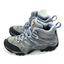 Merrell Mid Women Sz 9.5 Waterproof Hiking Trail Boots Periwinkle Grey Vibram - £37.34 GBP