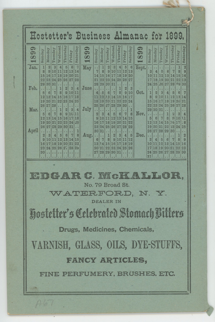 Hostetter's Illustrated United States Almanac 1899 bitters patent medicine Water Item image 2