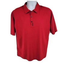 Nike Tiger Woods Platinum Snap Dri-Fit Golf Red Polo Shirt Men’s Size Large - £22.06 GBP