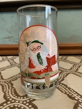 Vintage COCA-COLA &amp; Norman Rockwell Christmas St. Nick Print Glassware - £5.67 GBP