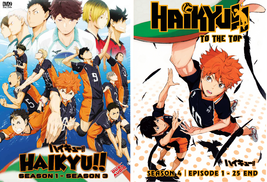 DVD Haikyu!! Season 1 2 3 4 Episode 1- 85 End English Dubbed + DHL EXPRESS - $59.99