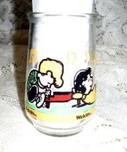 Welch's Jelly Jar Glass- Peanuts Comic Classics-# 5 Schroeder & Lucy-1998 - $9.00