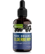 Organic Elderberry Syrup 30 Day Supply Black Elderberry Liquid Drops 1 F... - £9.22 GBP