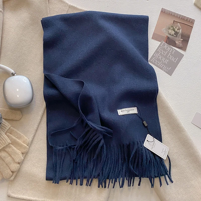 Luxury Women&#39;s Cashmere Wool Scarf: Warm Pashmina Shawl &amp; Wrap DFZ037-11 - $17.00