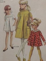 Simplicity Pattern 7369 Girl&#39;s Dress in 2 Lengths &amp; Shorts Child Size 8 Vtg 60&#39;s - £7.82 GBP