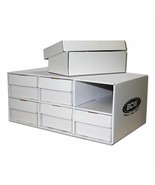 6 BCW 1600 count Shoe Card Storage Boxes and 1 BCW 6 Cubby Shoe Box House - €47,96 EUR