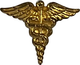 vintage Caduceus Lapel Pin Uniform Pin Hat Pin Us Medical Corps Doctor N... - £3.98 GBP