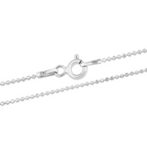 Ball Diamond Cut Chain Link Sterling Silver Chain Necklace - $13.45