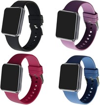 4 Pack Silicone Bands Compatible with Apple Watch 38mm / 40mm / 42mm / 44mm - £13.36 GBP