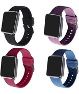 4 Pack Silicone Bands Compatible with Apple Watch 38mm / 40mm / 42mm / 44mm - £13.36 GBP