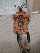 Vintage Authentic German Black Forest Hunter Hunting Cuckoo Clock Needs Svc - £173.83 GBP